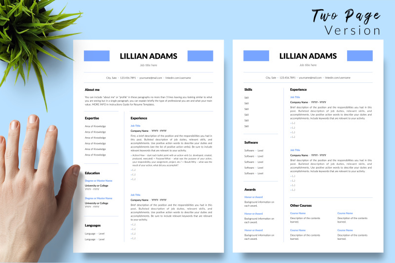 simple-resume-template-for-microsoft-word-amp-apple-pages-lillian-adams
