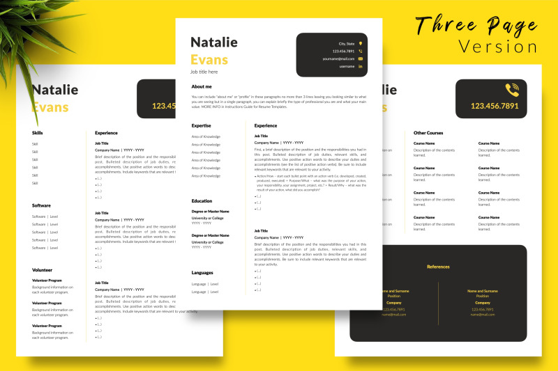 simple-resume-template-for-microsoft-word-amp-apple-pages-natalie-evans