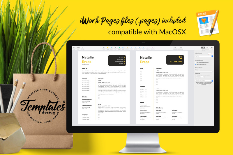 simple-resume-template-for-microsoft-word-amp-apple-pages-natalie-evans
