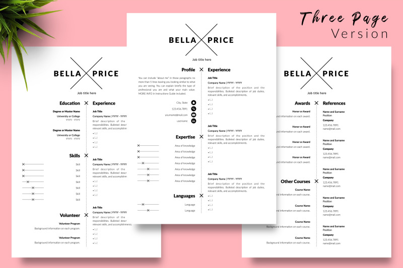 simple-resume-cv-template-for-microsoft-word-amp-apple-pages-bella-price