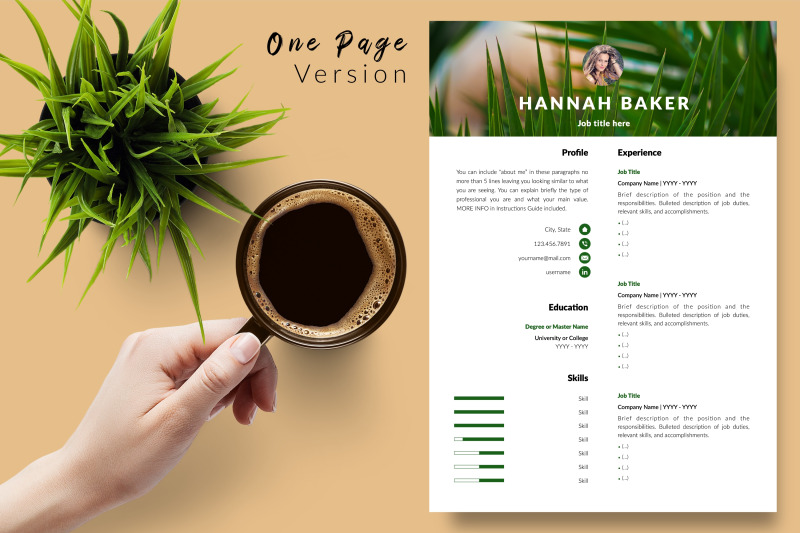 creative-resume-template-for-microsoft-word-amp-apple-pages-hannah-baker
