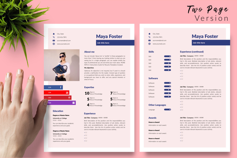 modern-resume-cv-template-for-microsoft-word-amp-apple-pages-maya-foster