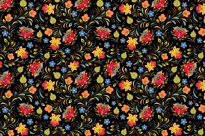 khokhloma-russian-pattern