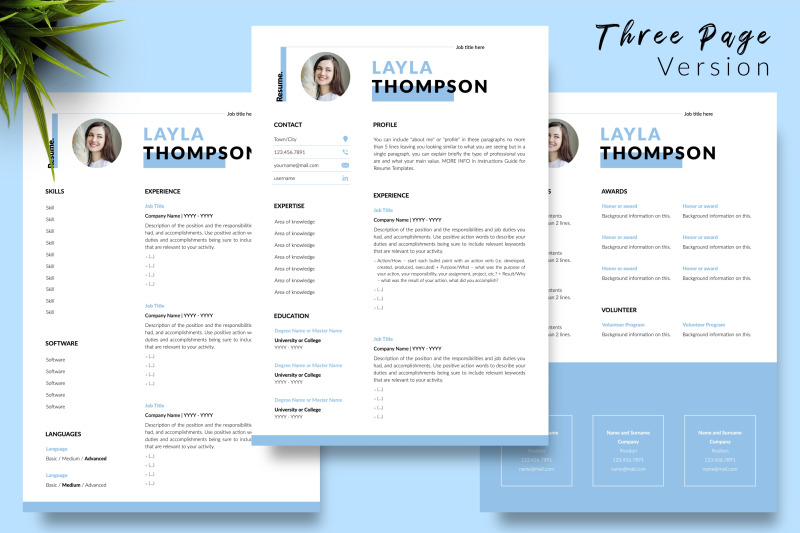 simple-resume-template-for-microsoft-word-amp-apple-pages-layla-thompson