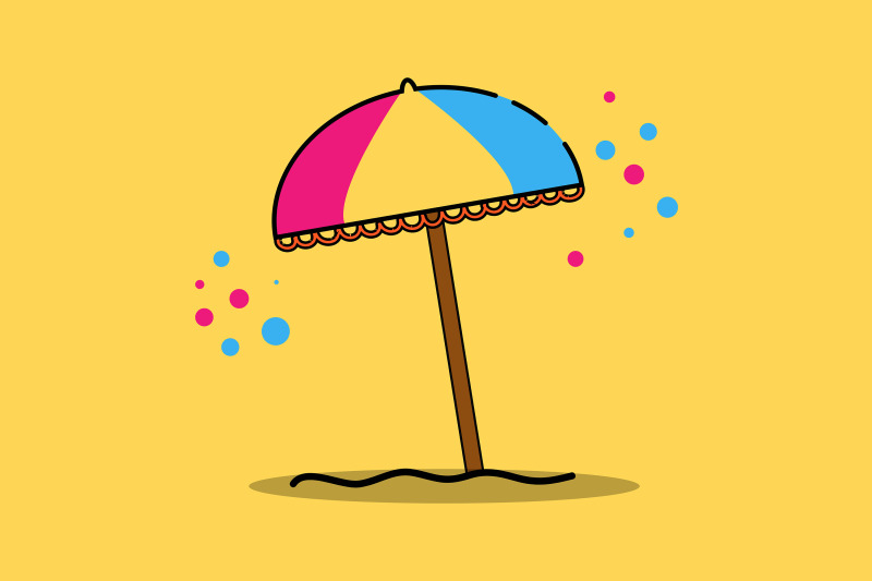 summer-icon-with-umbrella