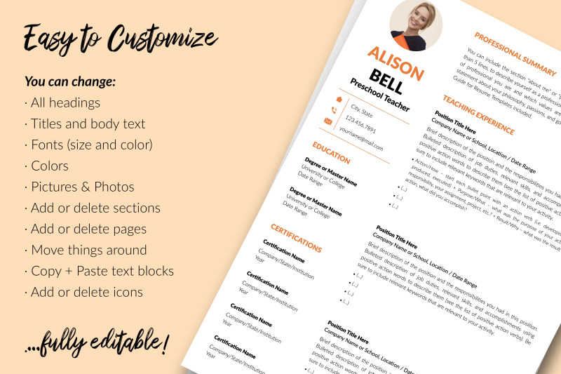 teacher-resume-template-for-microsoft-word-amp-apple-pages-alison-bell