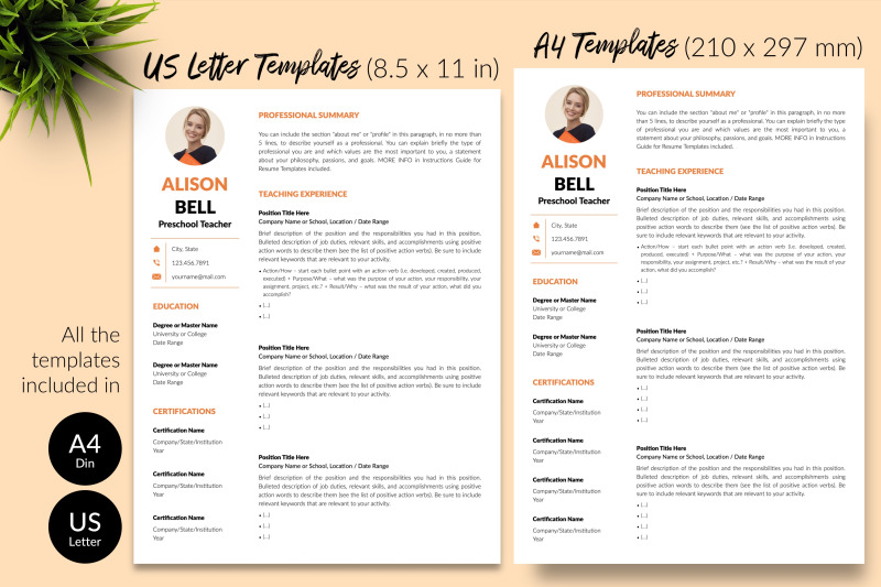 teacher-resume-template-for-microsoft-word-amp-apple-pages-alison-bell