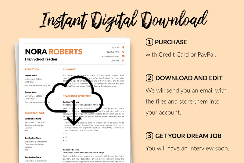 teacher-resume-template-for-microsoft-word-amp-apple-pages-nora-roberts
