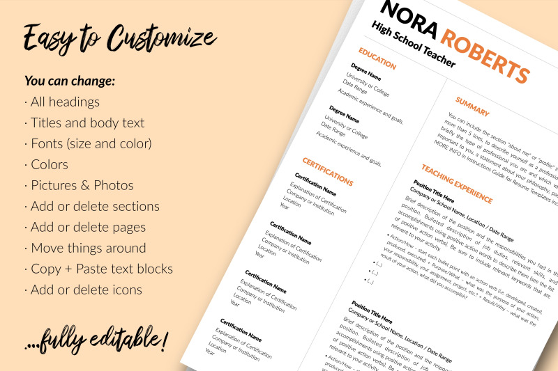 teacher-resume-template-for-microsoft-word-amp-apple-pages-nora-roberts