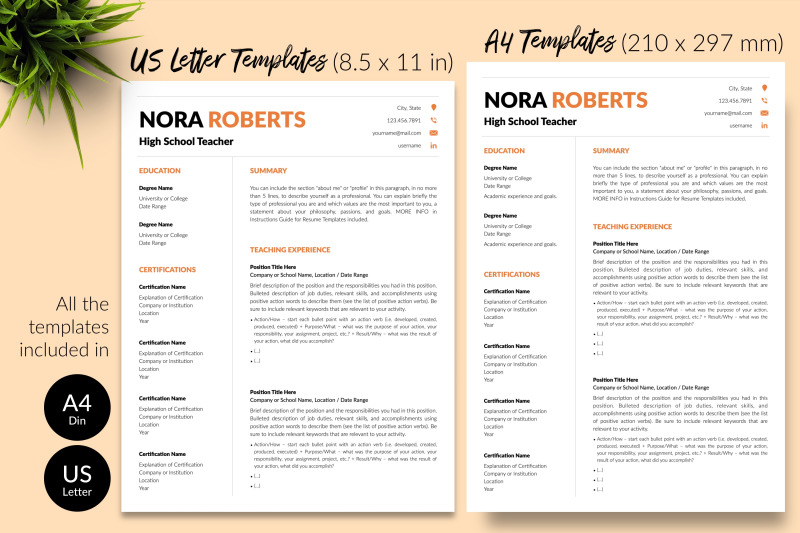 teacher-resume-template-for-microsoft-word-amp-apple-pages-nora-roberts