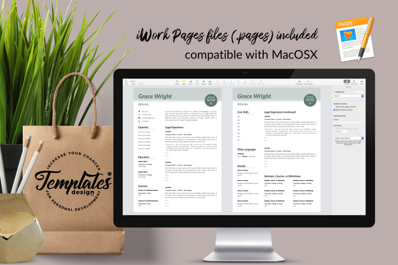 legal-resume-cv-template-for-microsoft-word-amp-apple-pages-grace-wright