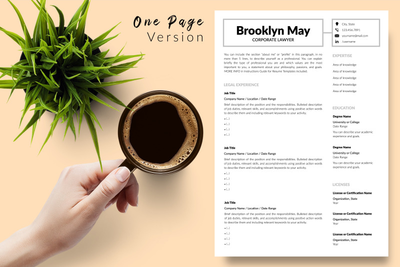 legal-resume-cv-template-for-microsoft-word-amp-apple-pages-brooklyn-may