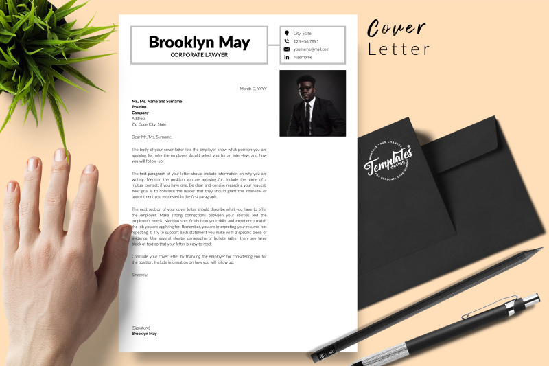 legal-resume-cv-template-for-microsoft-word-amp-apple-pages-brooklyn-may