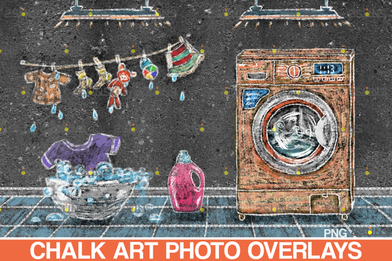 sidewalk-chalk-art-overlay-laundry-backdrop-and-washhouse