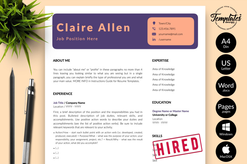 creative-resume-template-for-microsoft-word-amp-apple-pages-claire-allen