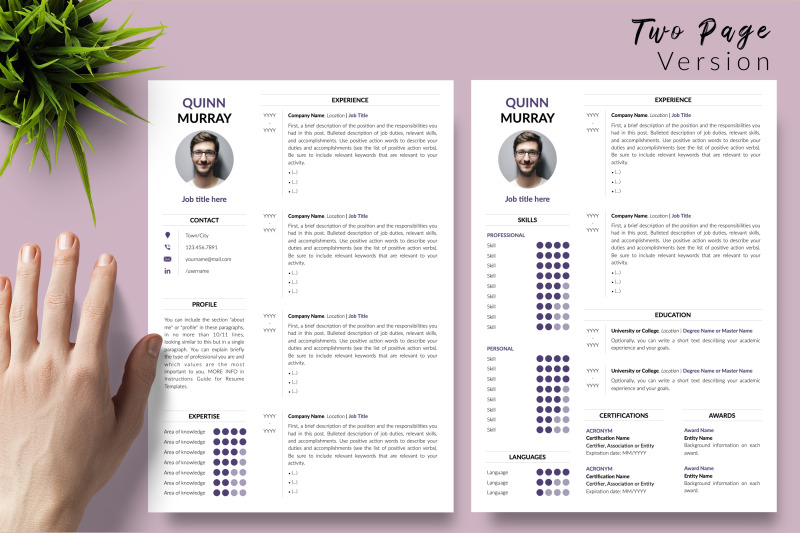 modern-resume-template-for-microsoft-word-amp-apple-pages-quinn-murray