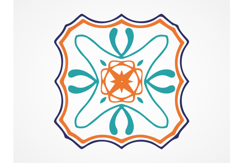 ornament-abstract-navy-orange-blue-color