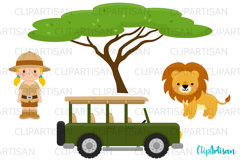 safari-clipart-african-safari-tour-cute-jungle-animals