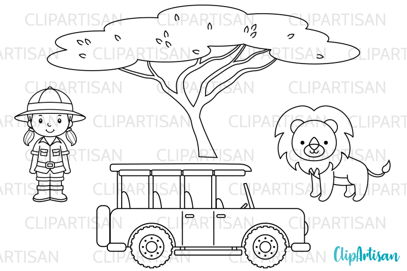 safari-digital-stamps-african-safari-clipart-jungle