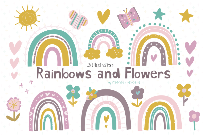 rainbows-and-flowers-clipart
