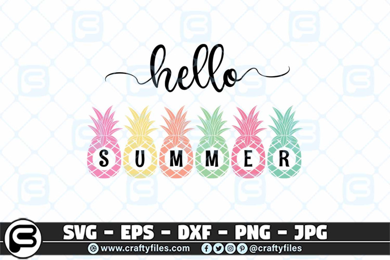 hello-summer-svg-pineapple-svg-beaching-time-svg
