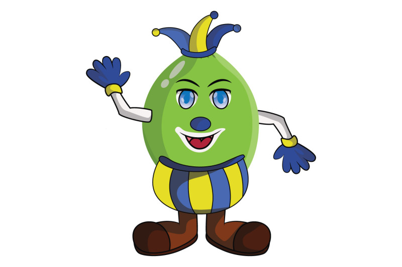 lime-fruit-jester-cartoon-character