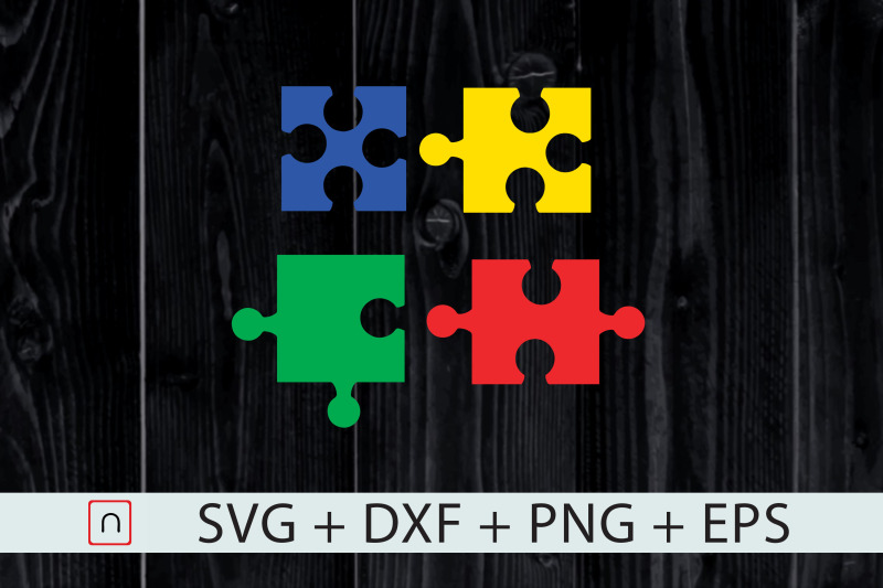 Autism Puzzle Colorful SVG PNG EPS DXF File