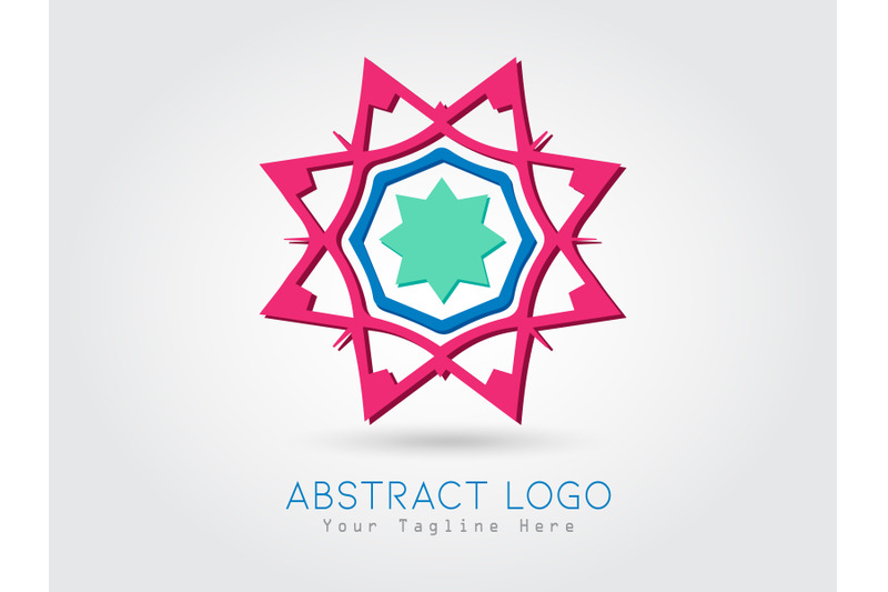 logo-abstract-star-colorful-design