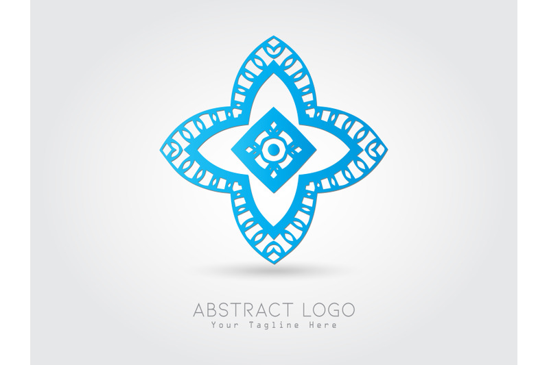 logo-abstract-blue-color-elegant-design