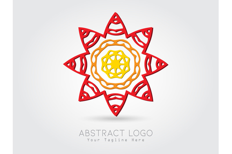 logo-abstract-flower-red-orange-yellow-color