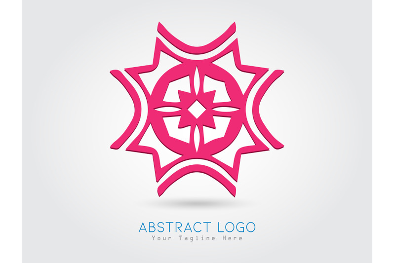 logo-abstract-star-pink-color