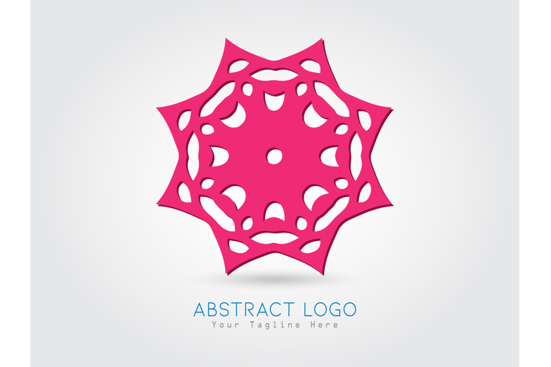 logo-abstract-flower-pink-color