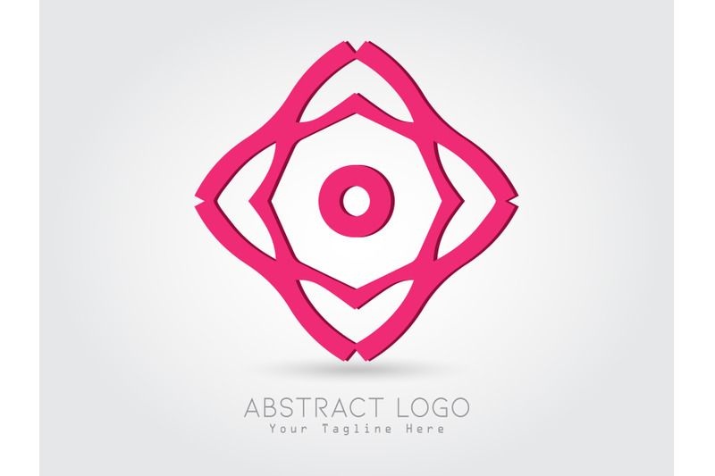 logo-abstract-pink-flower-design