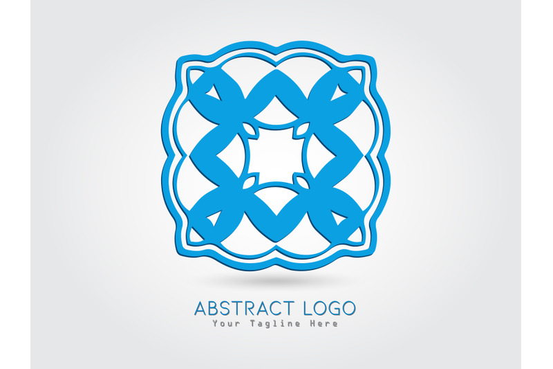 logo-abstract-blue-color-elegant-design