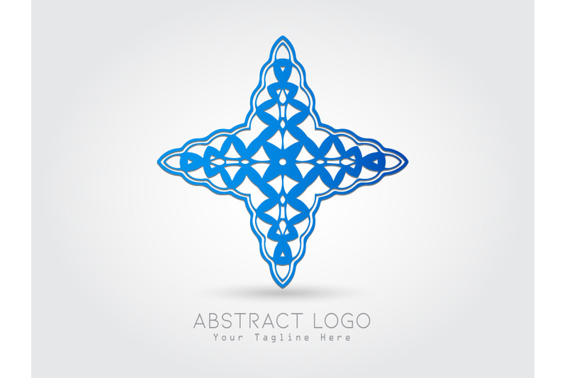 logo-abstract-blue-color-unique-design