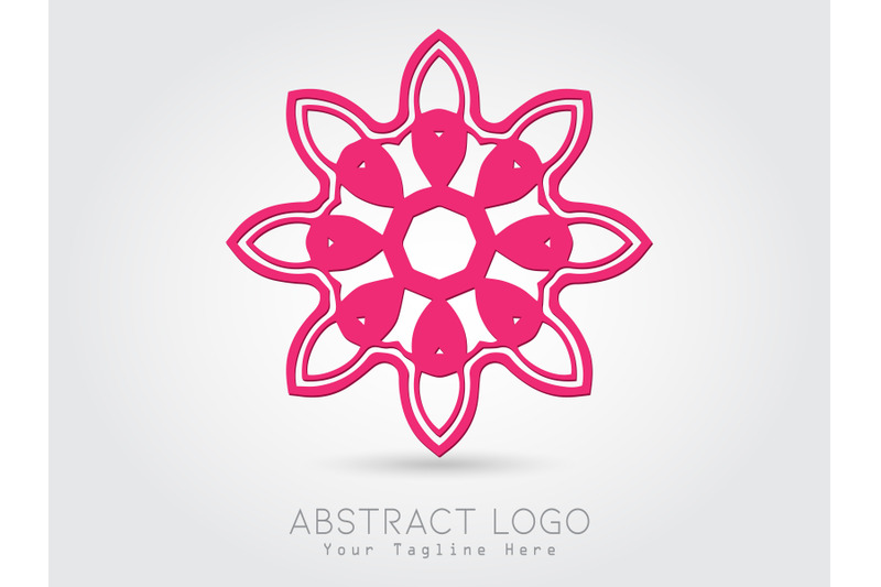 logo-abstract-flower-pink-elegant-design