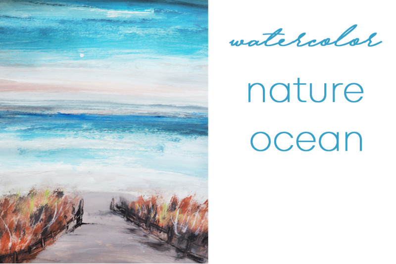 watercolor-nature-and-landscape-with-sea-and-ocean