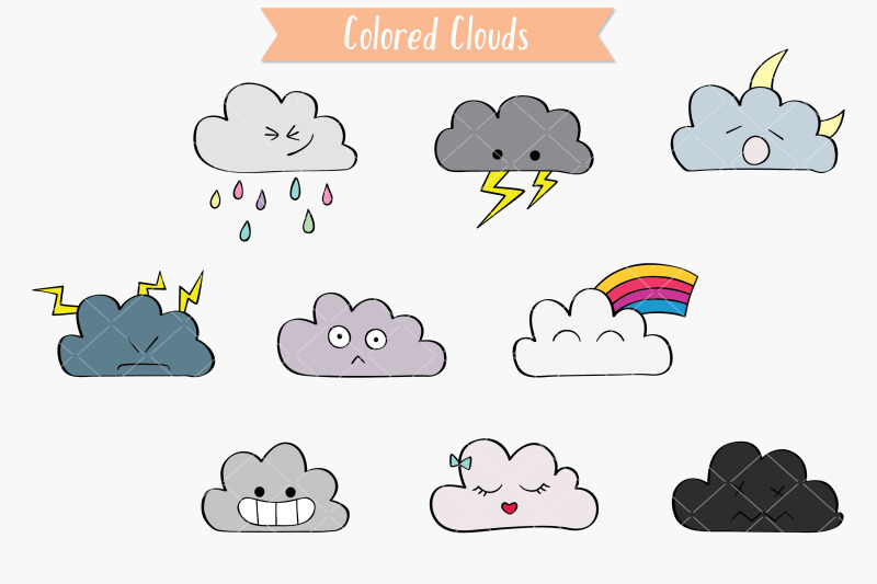 clouds-colored-kawaii-hand-drawn-weather-rainbow-moon-lightning