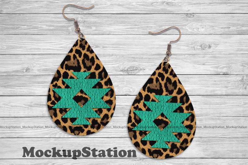 earring-sublimation-design-png-aztec-turquoise-faux-leather-look