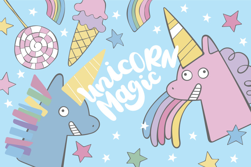 magic-unicorn-children-039-s-drawings-character-lettering-pattern