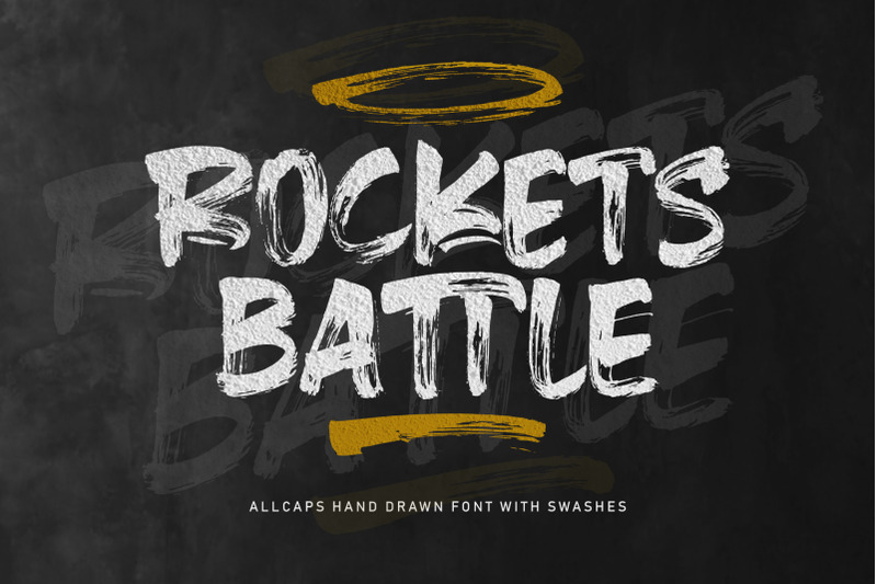 rockets-battle-hand-drawn-font