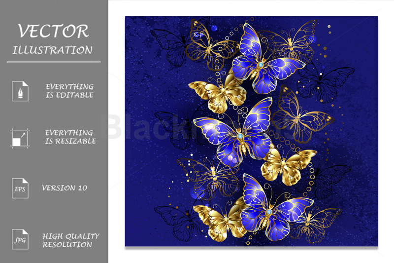 composition-with-sapphire-butterflies