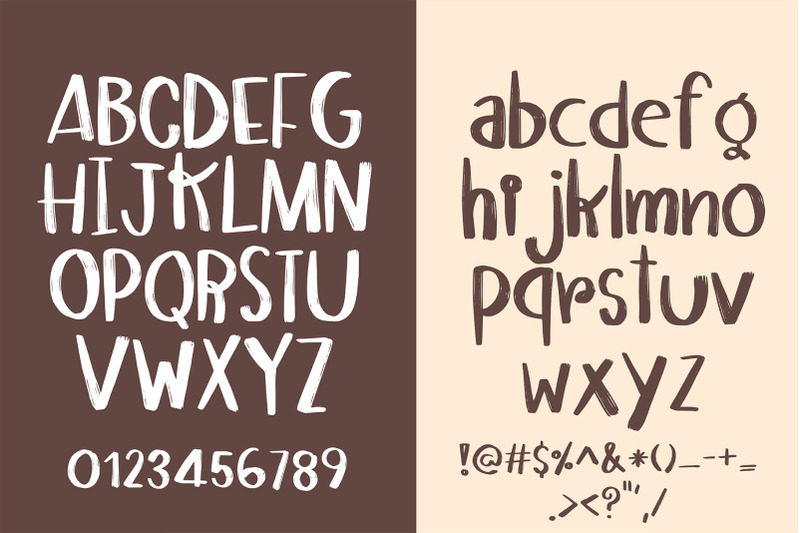 bear-in-jungle-kawaii-handwritten-font