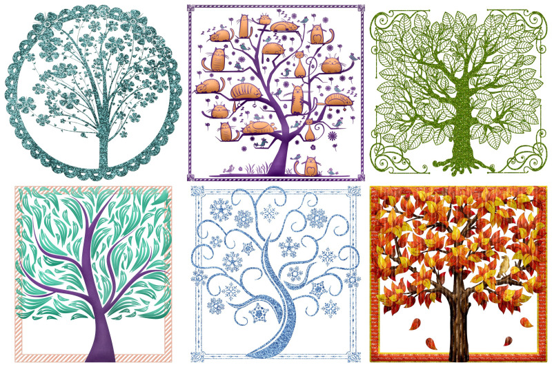 variety-tree-of-life-clipart-glitter-cardstock-etc