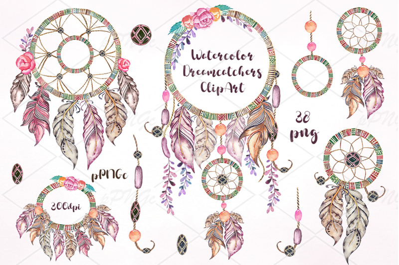 watercolor-dreamcatchers-clipart