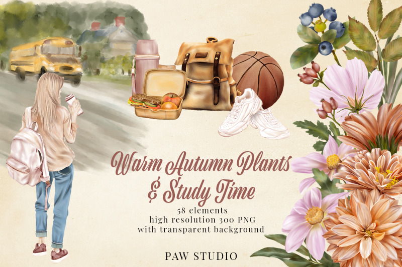 fall-floral-clipart-girls-back-to-school-autumn-plants-study-time
