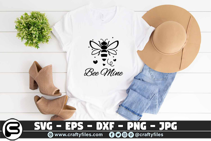 bee-mine-svg-cut-file-happy-bee-svg-bee-floral-svg