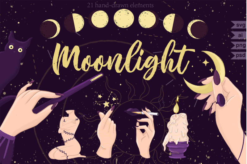 moonlight-magic-vector-set
