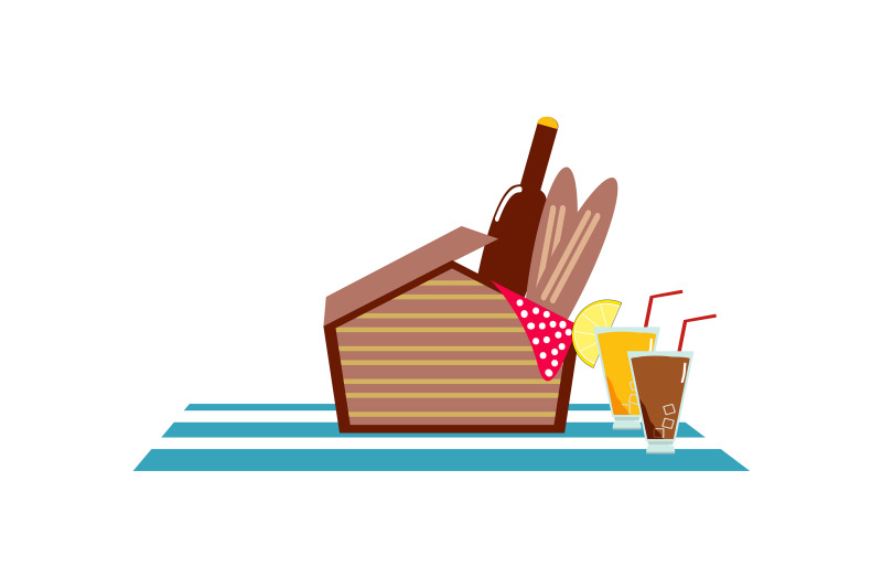 summer-icon-with-picnic-basket