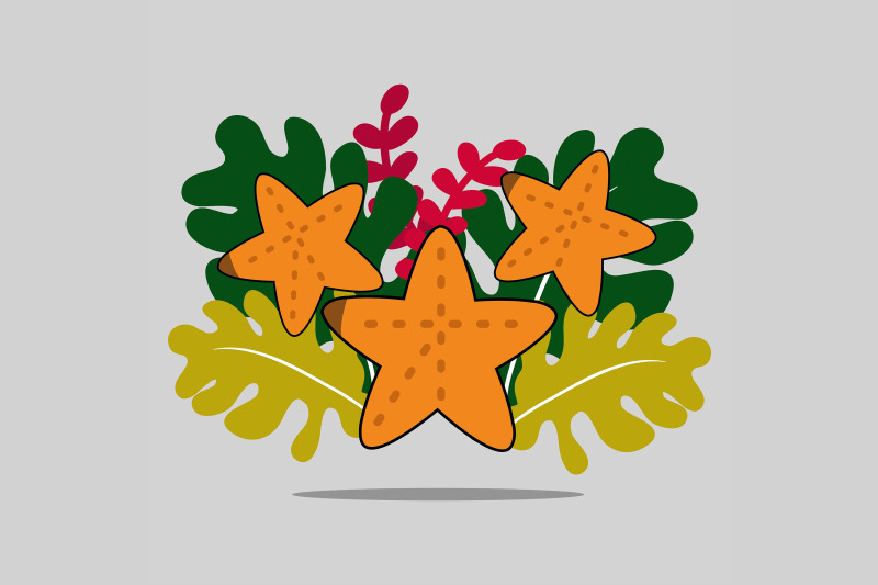 summer-icon-with-yellow-starfish